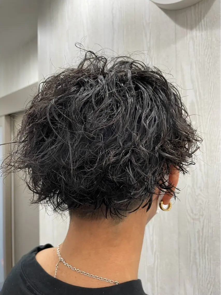 men's cut＋men's perm +ショートスパの写真