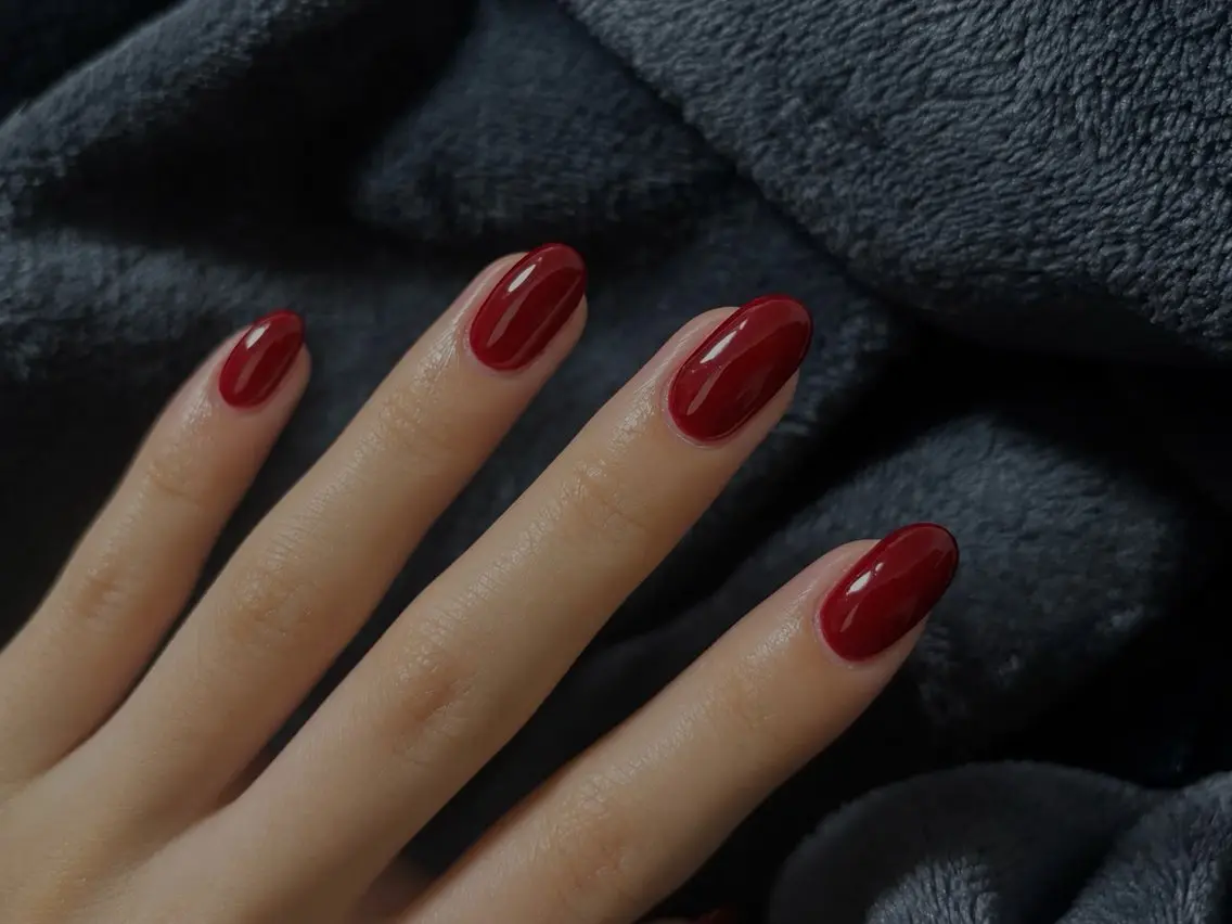 ネイル ワンカラーネイル 赤色 シンプルネイル ハンドネイル D.d nail Rina✨のネイルデザイン