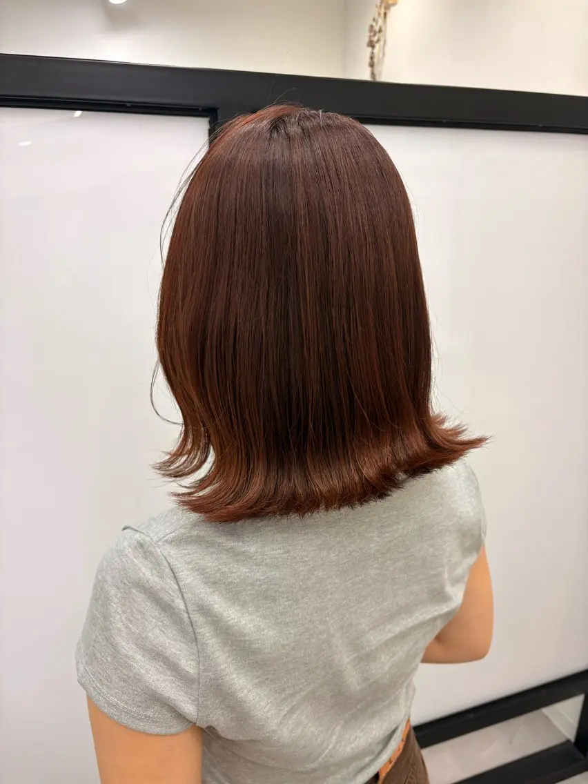 カラー カット ヘアカラー ミディアムレイヤー/ 艶カラーNorikaのヘアスタイル