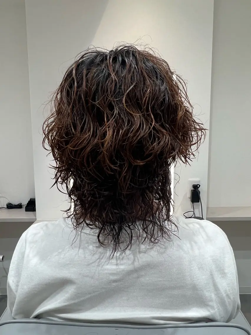 ミディアム パーマ メンズ Men's NAM 八角のヘアスタイル