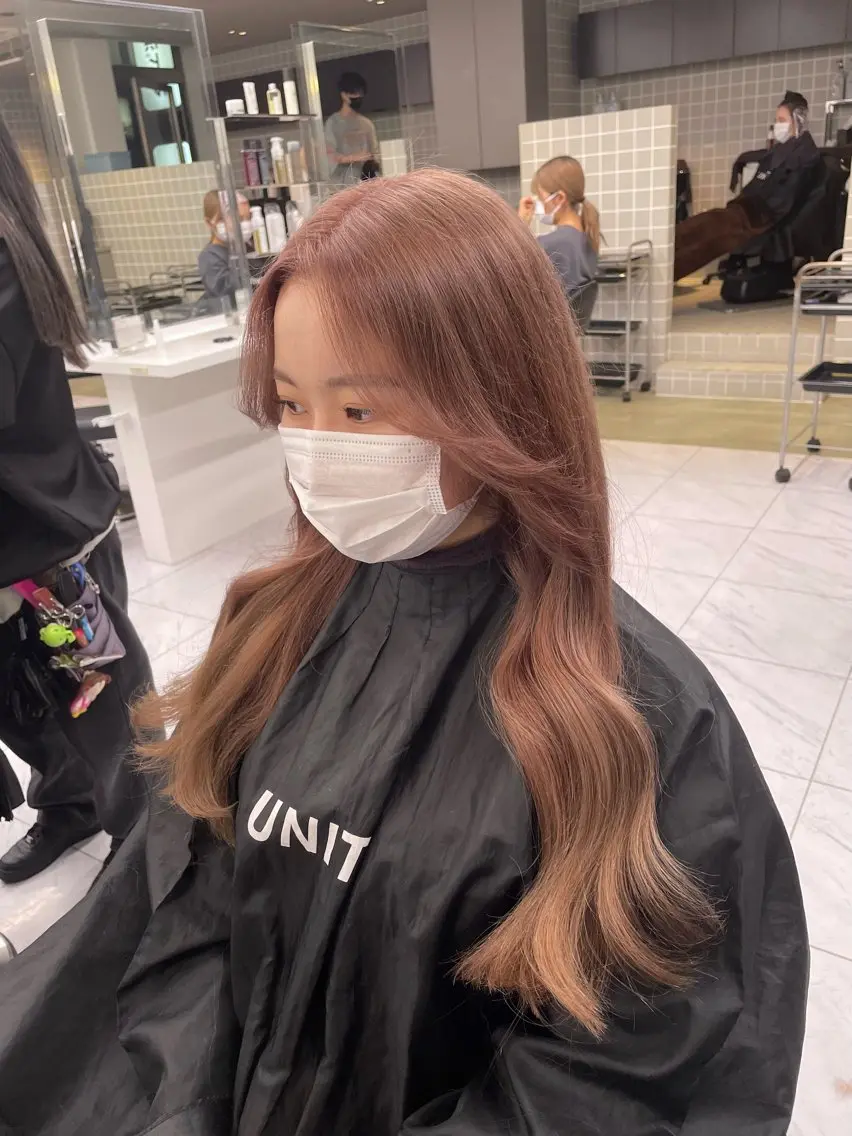 ロング ヘアカラー トリートメント 🤍透明感/韓国風/ レイヤー/優大🤍のヘアスタイル