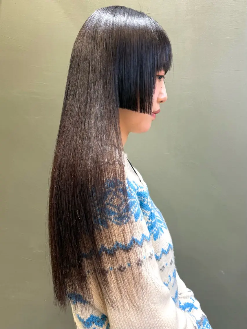 ロング パーマ カット 縮毛矯正 トリートメント ✨縮毛矯正　韓国ヘア レイヤー✨大濱快斗のヘアスタイル