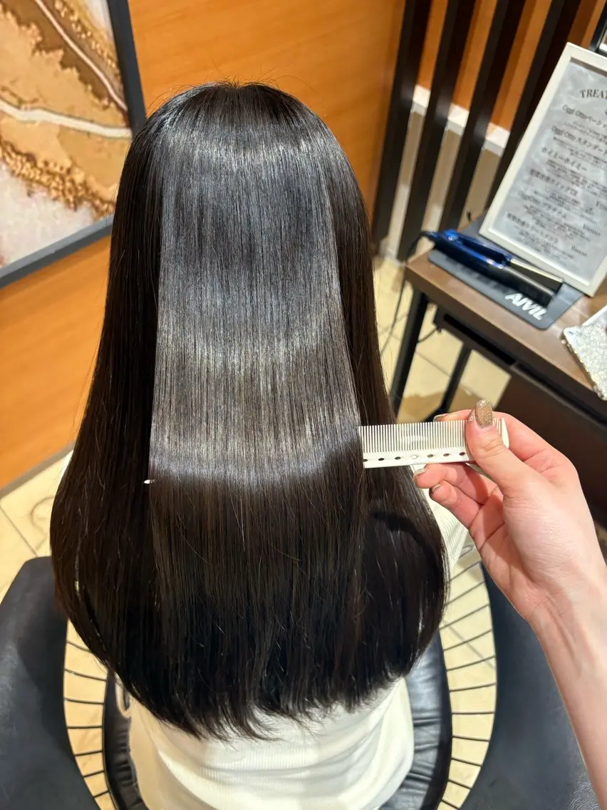 ロング 髪質改善 トリートメント カット トリートメント JUNA💜 /縮毛 矯正/艶髪/髪質改善のヘアスタイル