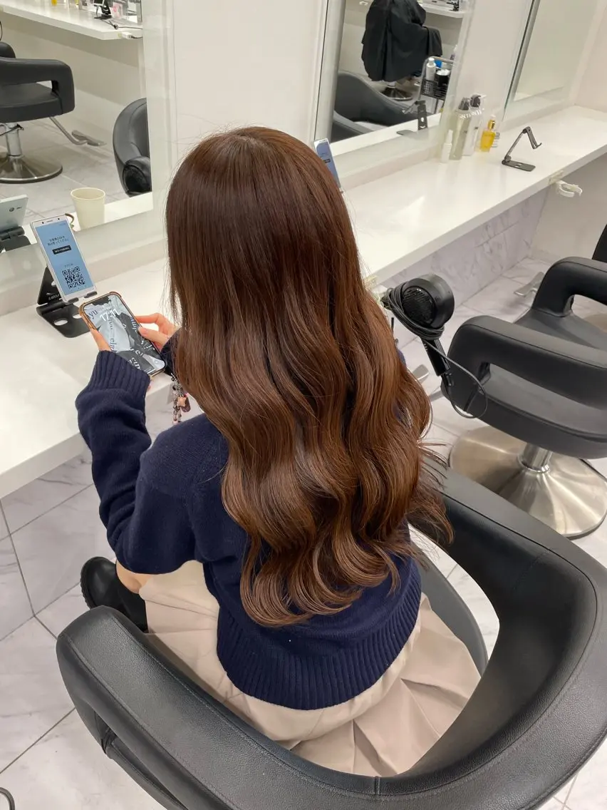 ロング カラー ヘアアレンジ ヘアカラー トリートメント ヘアセット 💗横浜美容室 💗HARUNAのヘアスタイル