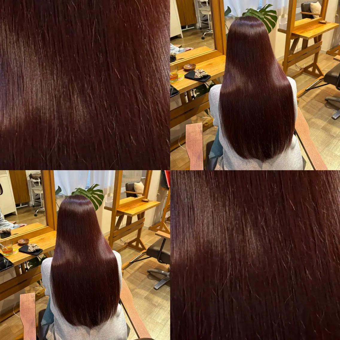 ロング カラー ピンクカラー レッドカラー ヘアカラー トリートメント ヘッドスパ RINNO🌷透明感 カラー/髪質改善のヘアスタイル