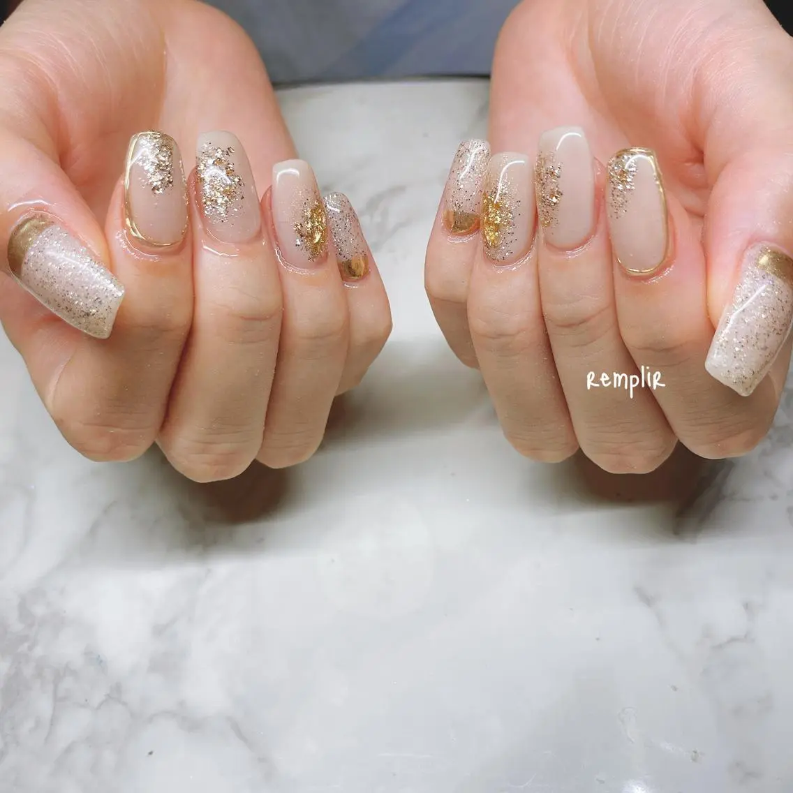 ネイル マグネットネイル ビー玉ネイル ニュアンスネイル ハンドネイル RANUN nailのネイルデザイン