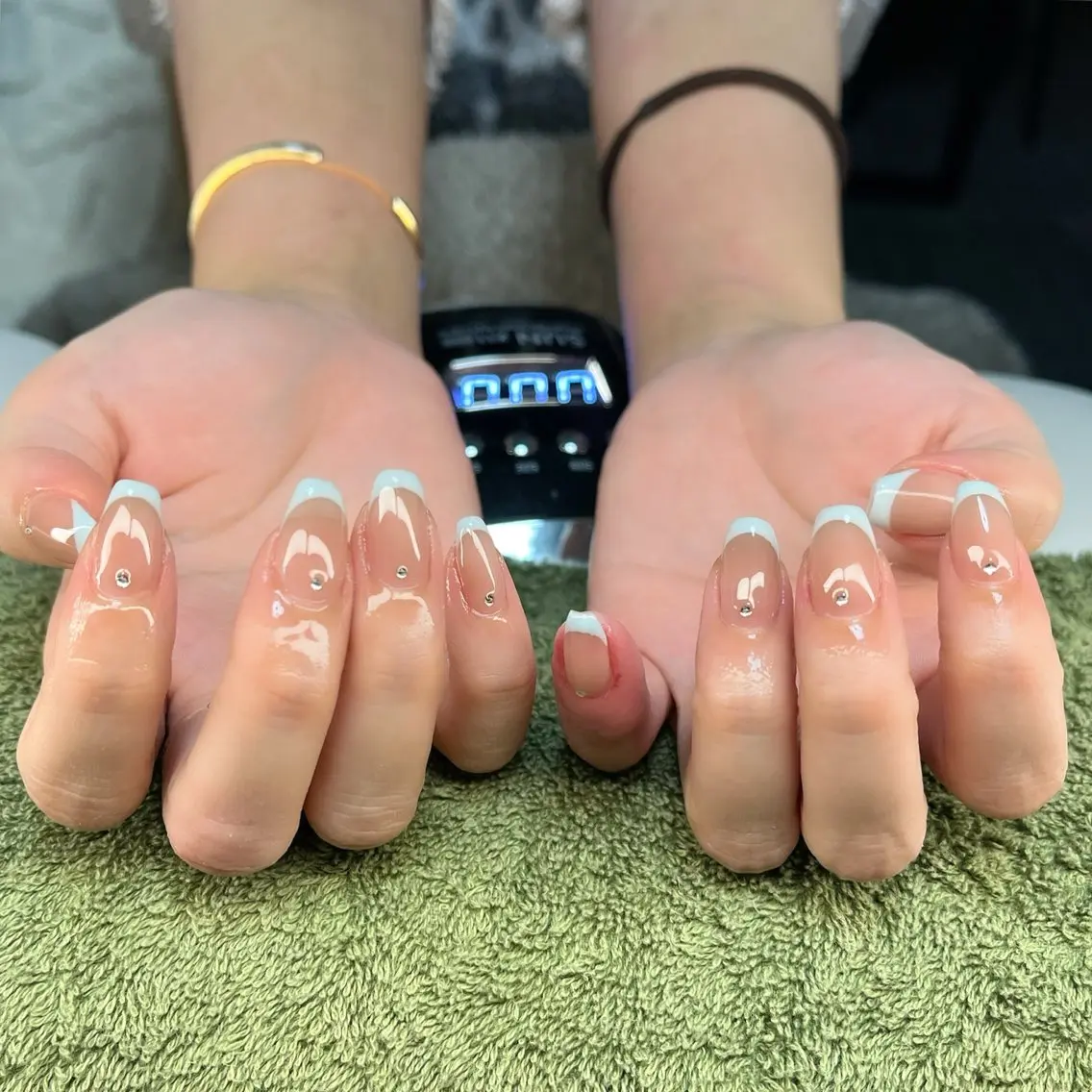 ネイル ストーンネイル ハンドネイル フットネイル MHR nailのネイルデザイン