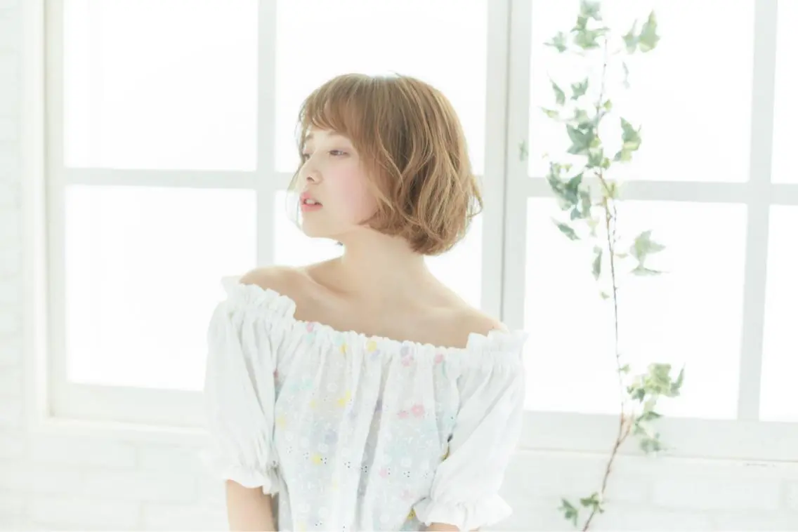 ショート カラー パーマ 透明感カラー ボブ ご新規様限定 透明感カラーKANAのヘアスタイル