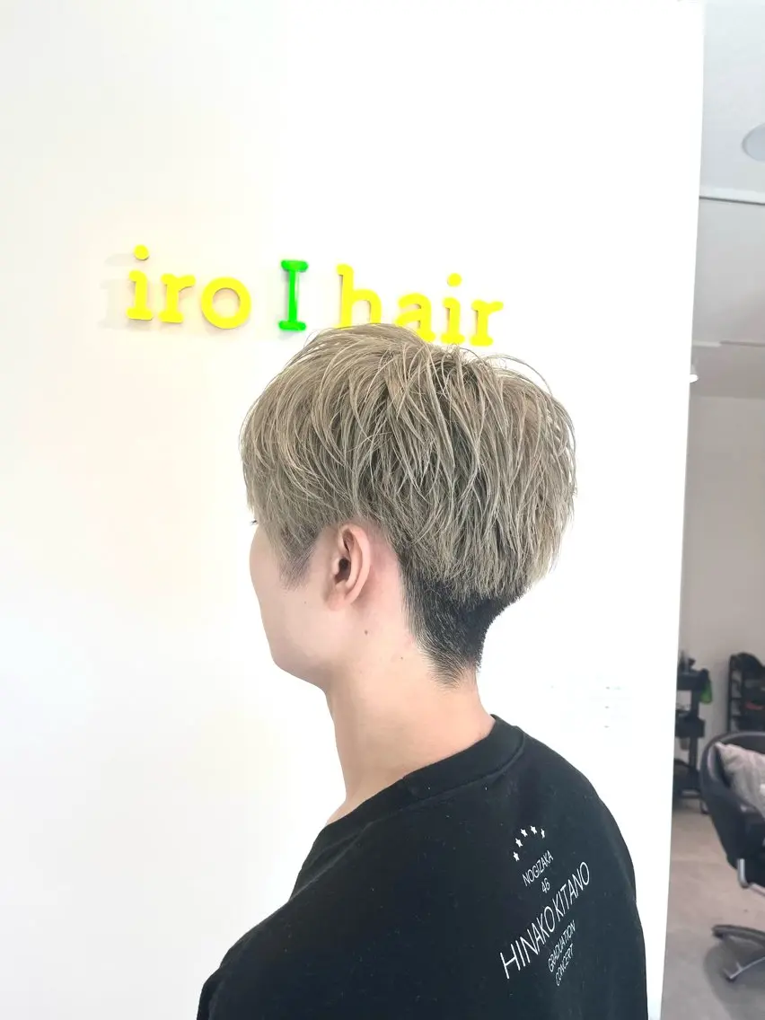 ショート メンズ カット ヘアカラー トリートメント イロアイヘアー Renのヘアスタイル