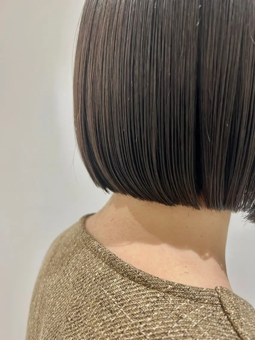 ショート ボブ カット 👔ボブ﹨髪質改善 ストレート🩳ももかのヘアスタイル