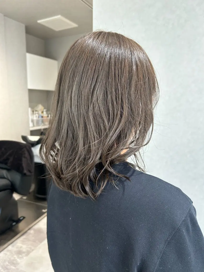 ミディアム カラー カット ヘアカラー トリートメント 髪質改善✨似合わせ カット✂️加藤真紀のヘアスタイル