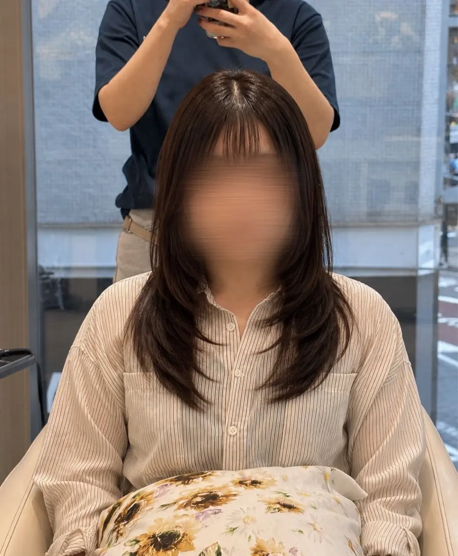 ロング カット 縮毛矯正 髪質改善縮毛矯正 /レイヤー🌙ゆきのヘアスタイル
