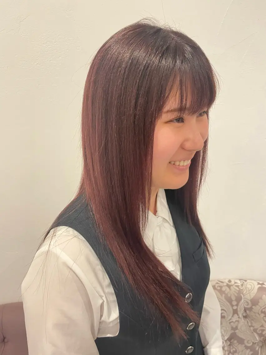 ロング カラー 梨子🐣艶カラー🌈 ダメージレス💖のヘアスタイル