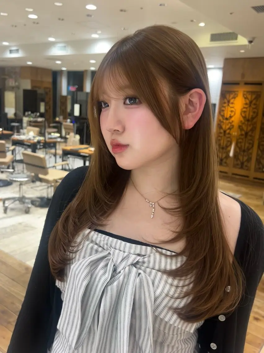 ロング カラー ベージュカラー ハイレイヤー レイヤーカット 新宿/レイヤーカット /🫧祝迫愛艶のヘアスタイル