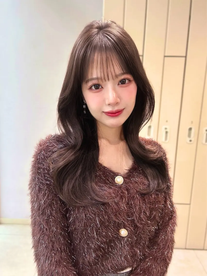 ロング カラー ブラウンカラー レイヤーカット ミディアムヘア Chifumiのヘアスタイル