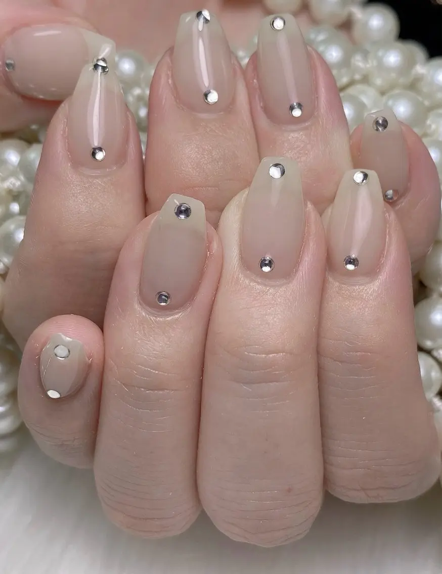 ネイル フレンチネイル ラメ(グリッター) ラメグラデーション マグネットネイル 持ち込み Unicorn Nail原宿表参道のネイルデザイン