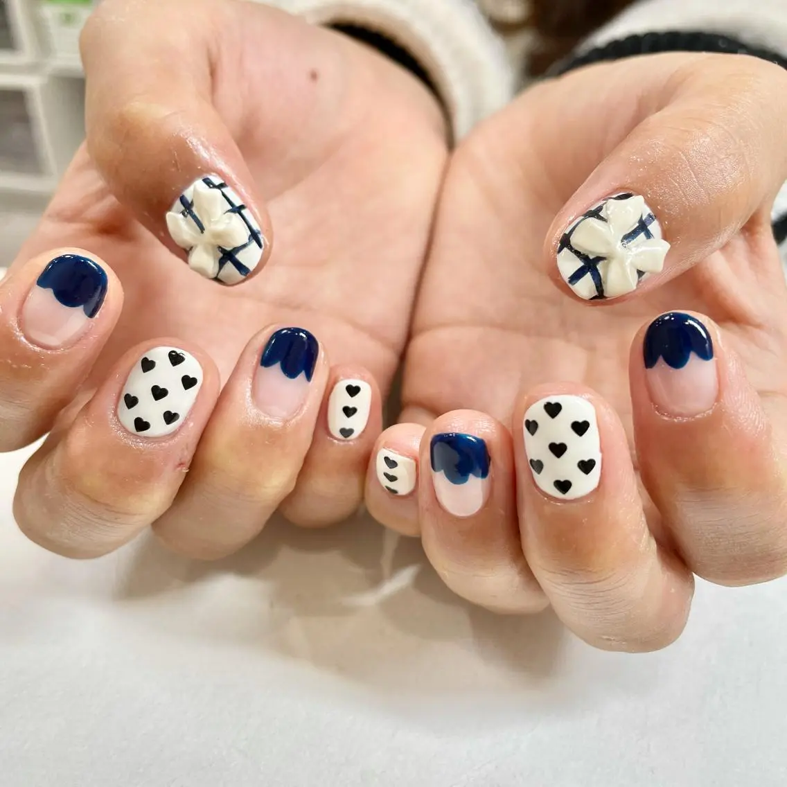 ネイル リボン 🎀AYAKO 🎀中韓ネイルのネイルデザイン