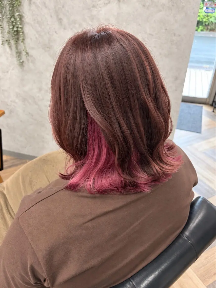 ミディアム カラー 🎠🤍minami ブリーチ🤍🎠のヘアスタイル