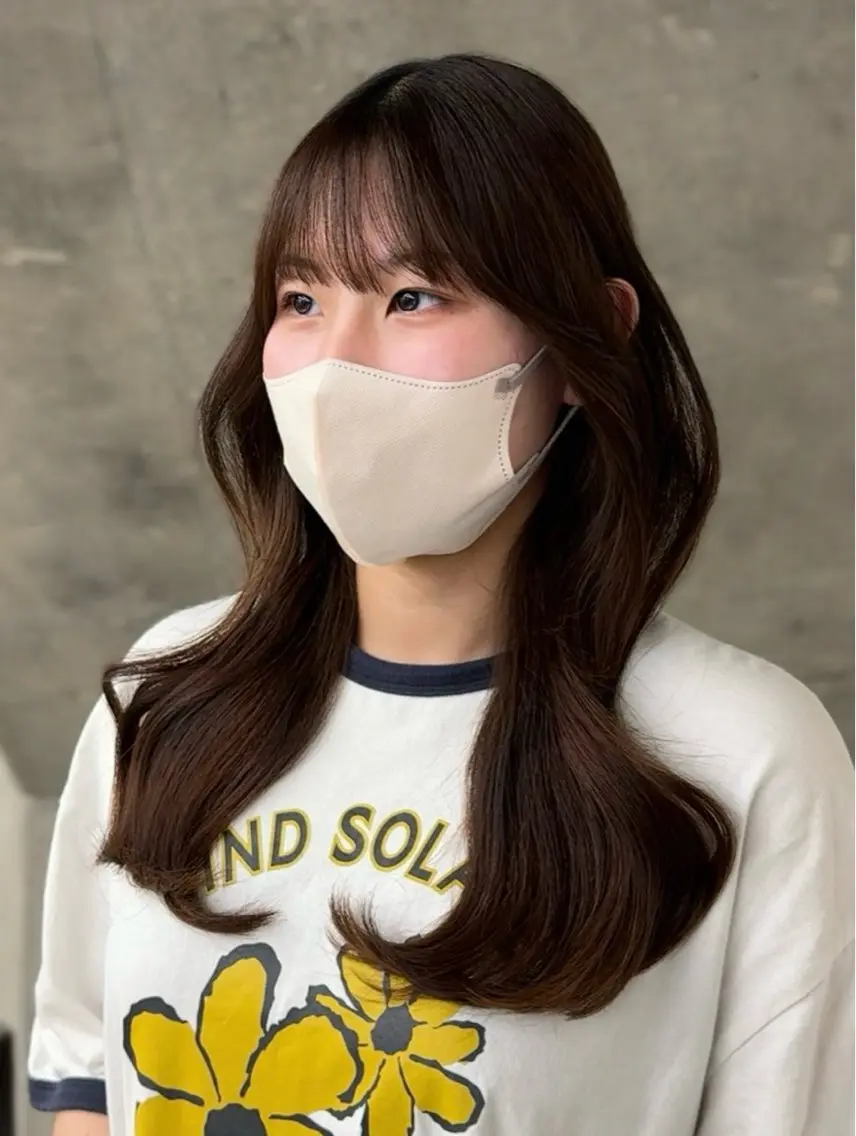 セミロング カラー ヘアカラー 小野寺 彩圭のヘアスタイル