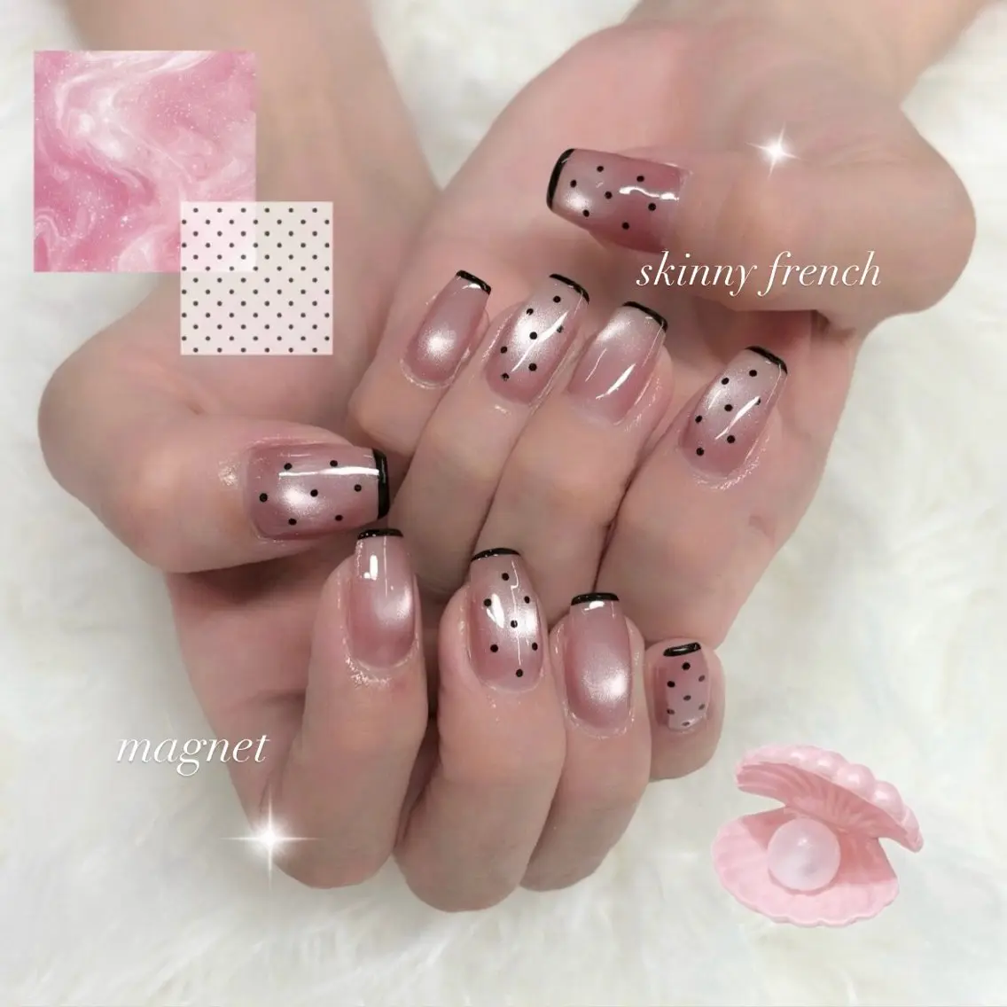 ネイル ハンドネイル cocoro 🖤 Bianca/練馬のネイルデザイン