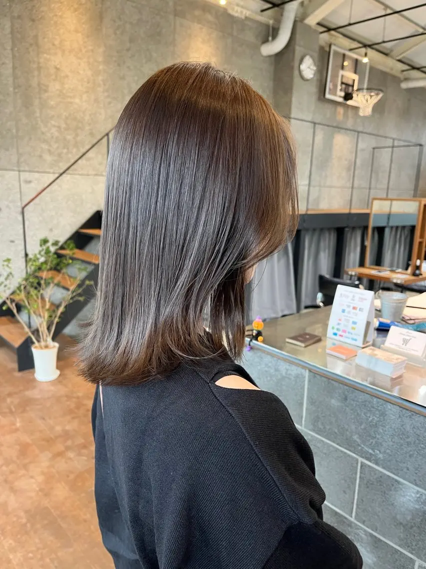 🦋髪質改善うる艶美女🦋透明感カラー+髪質改善トリートメントの写真