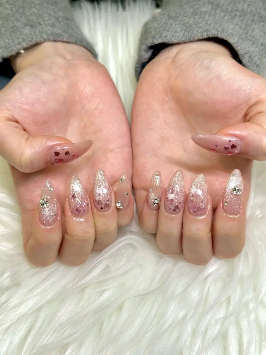 ネイル ハート ハンドネイル Bianca浦和西口 Takenouchiのネイルデザイン