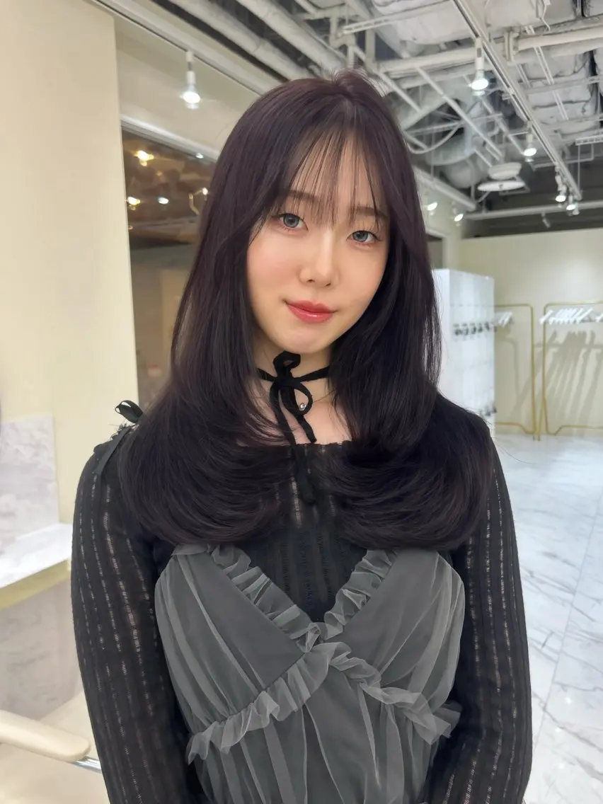 ロング カット ヘアカラー トリートメント hiyori🎀 トレンドレイヤーのヘアスタイル