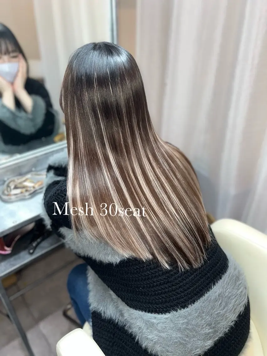 カラー ハイトーンカラー メッシュ エクステ salon COCO ここなのヘアスタイル