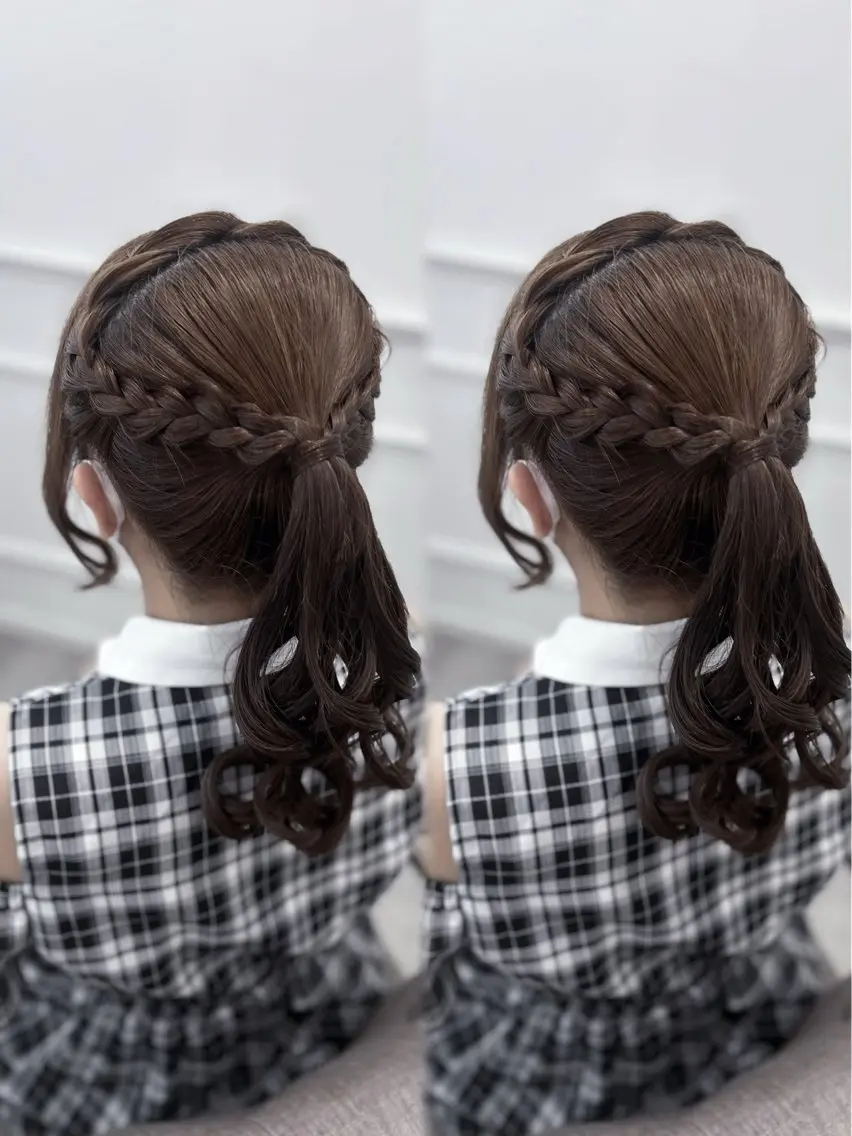 ロング ヘアアレンジ ポニーテール ヘアセット 徳倉 碧葉のヘアスタイル