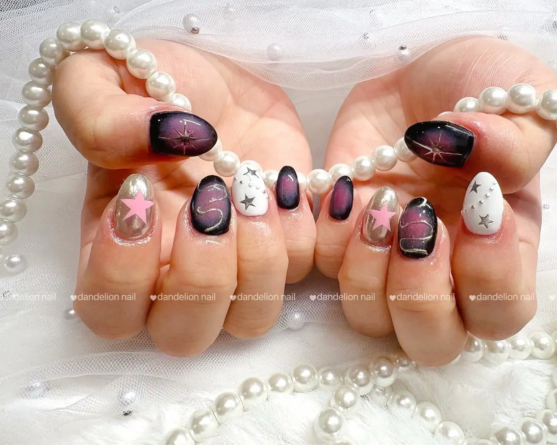 ネイル アートネイル 持ち込み ワンホンネイル ハンドネイル dandelion nail北千住のネイルデザイン