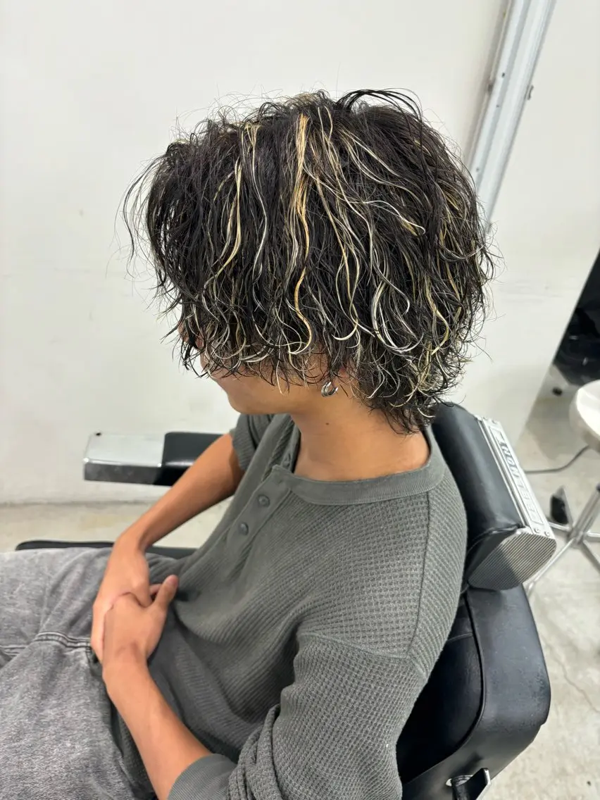 カラー パーマ メンズ カット パーマ 土岐/メンズ専門 パーマ特化美容師🌀のヘアスタイル
