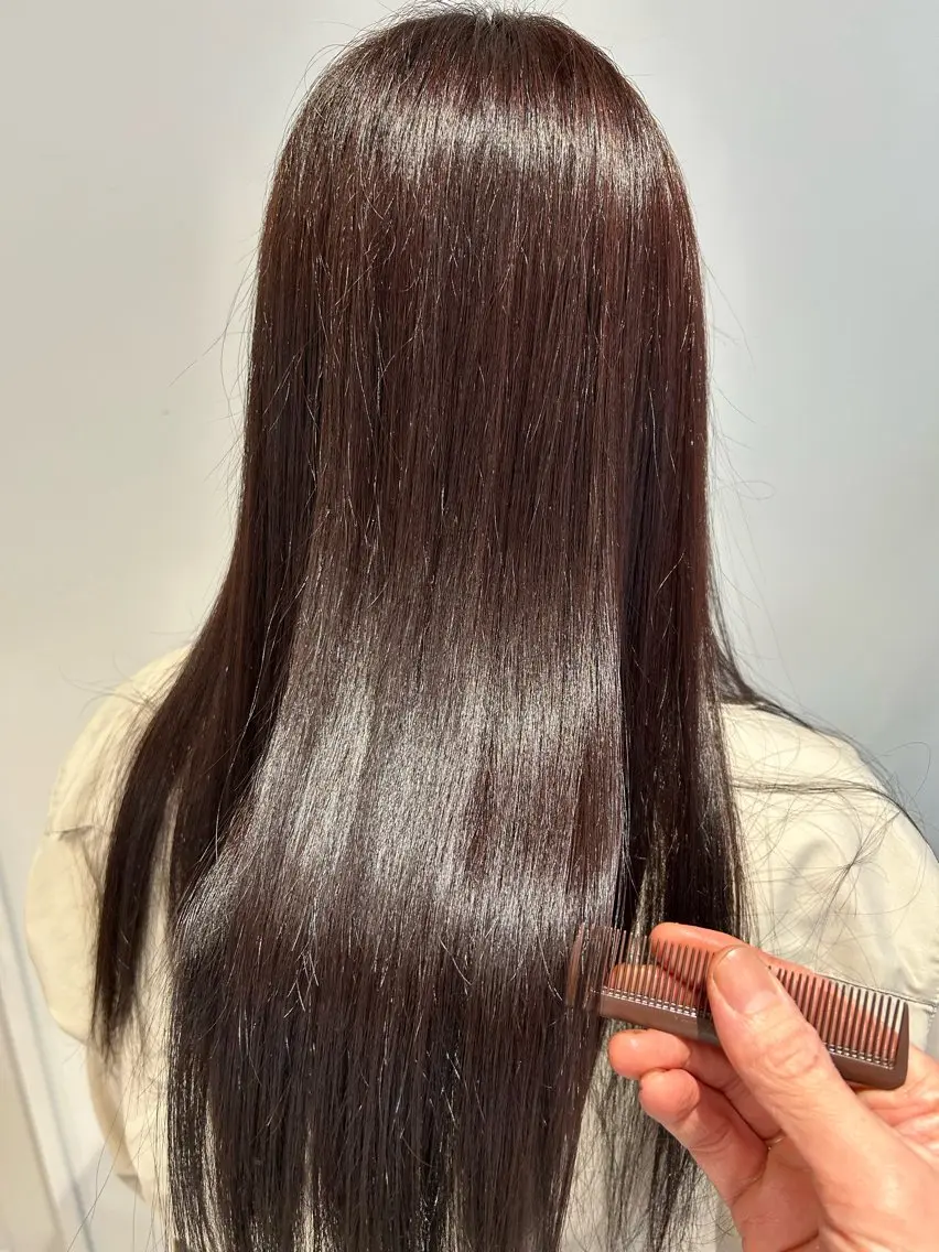 セミロング 縮毛矯正 カット 縮毛矯正 山田 守のヘアスタイル