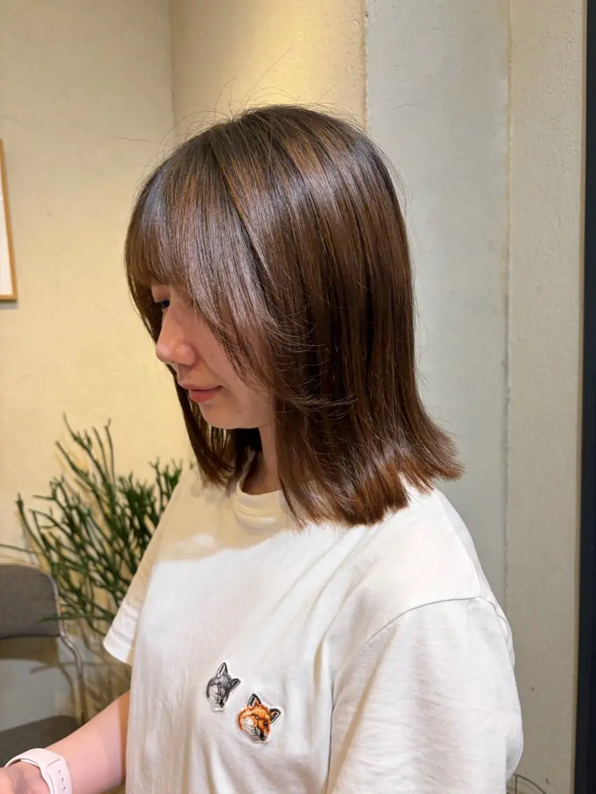 ミディアム 池田 味優のヘアスタイル