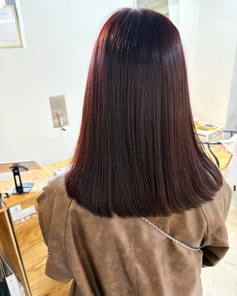 セミロング カラー ブリーチ ヘアカラー トリートメント fit/ madokaのヘアスタイル