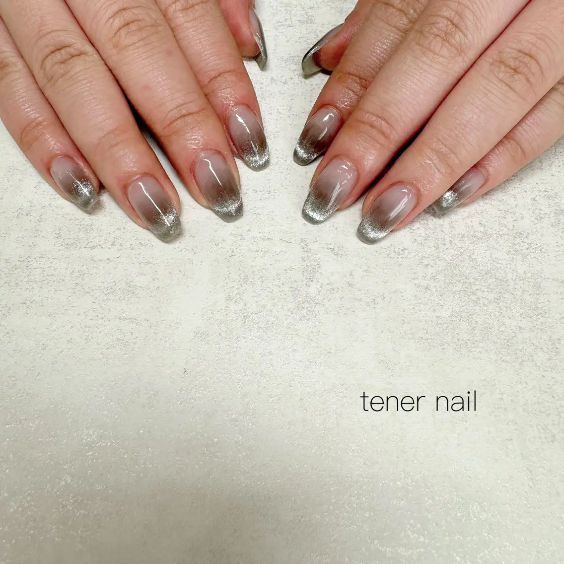 ネイル フレンチネイル マグネットネイル マグネットフレンチ ハンドネイル テネルネイル tener nailのネイルデザイン