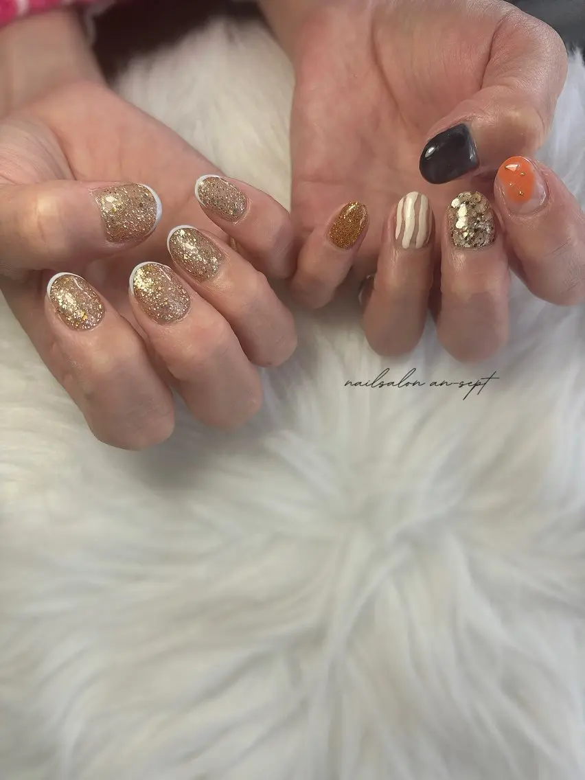 ショート ハンドネイル nail salon an-SEPT.のネイルデザイン