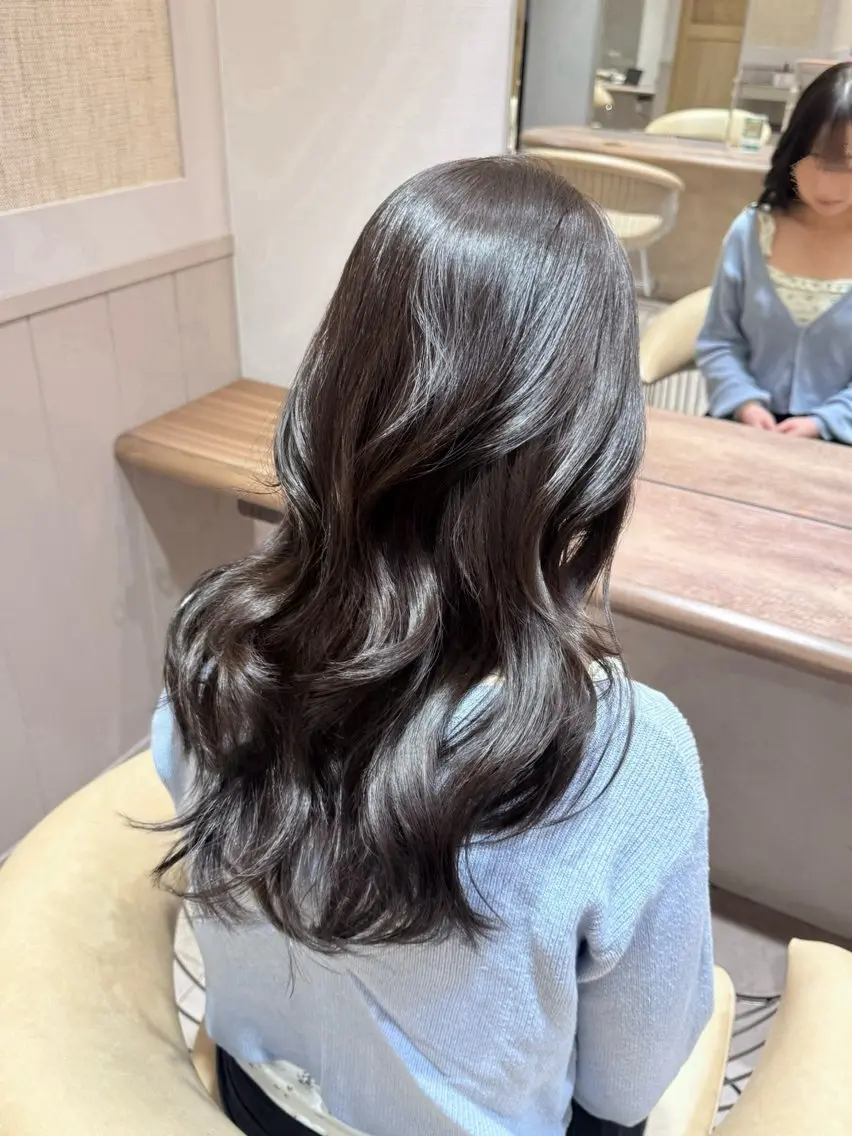 ロング くびれヘア レイヤーカット カット ヘアカラー トリートメント 🎀ワンホン🎀 韓国ヘア🎀リクトのヘアスタイル