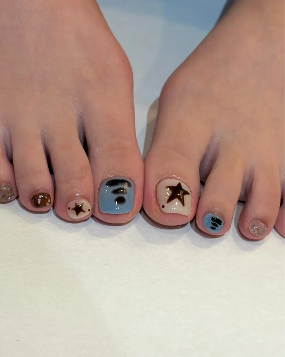 foot 👣人気No.1🥇⭐️フィルイン対応✎ 10種類から選べる定額design 🪄︎︎◝✩【オフあり】の写真