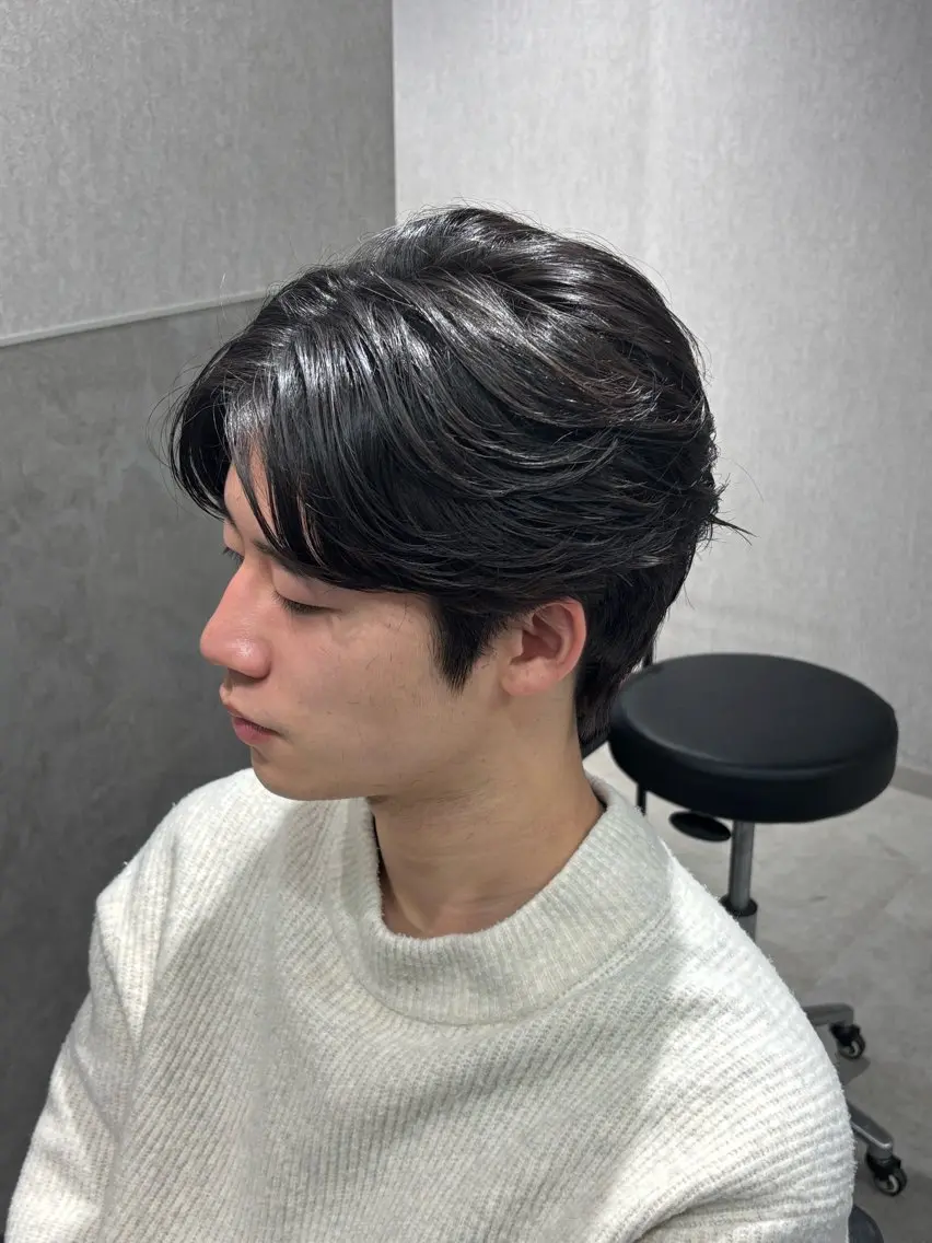 【👑これからの時期に大人気👑】メンズカット+プレミアム曲がる縮毛矯正+ トリートメントの写真