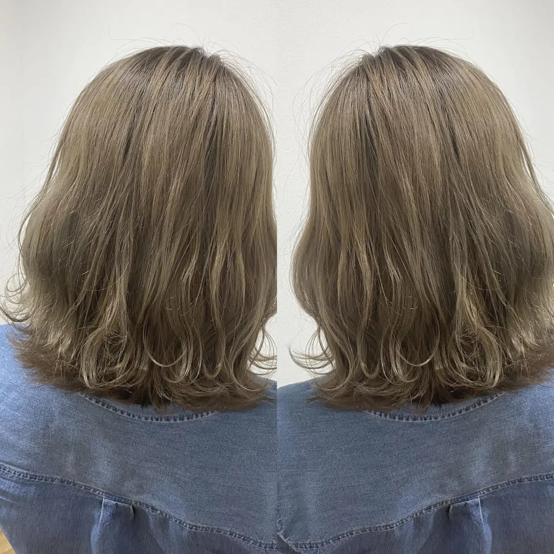 ミディアム カット ヘアカラー トリートメント ブリーチ特化 梅田本多翔のヘアスタイル