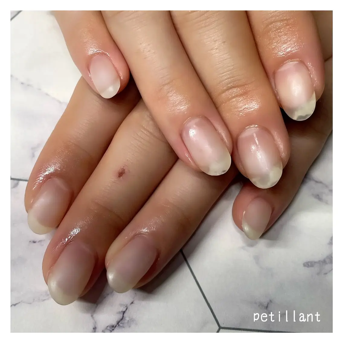 ネイル クリアネイル マットネイル nail salon petillantのネイルデザイン
