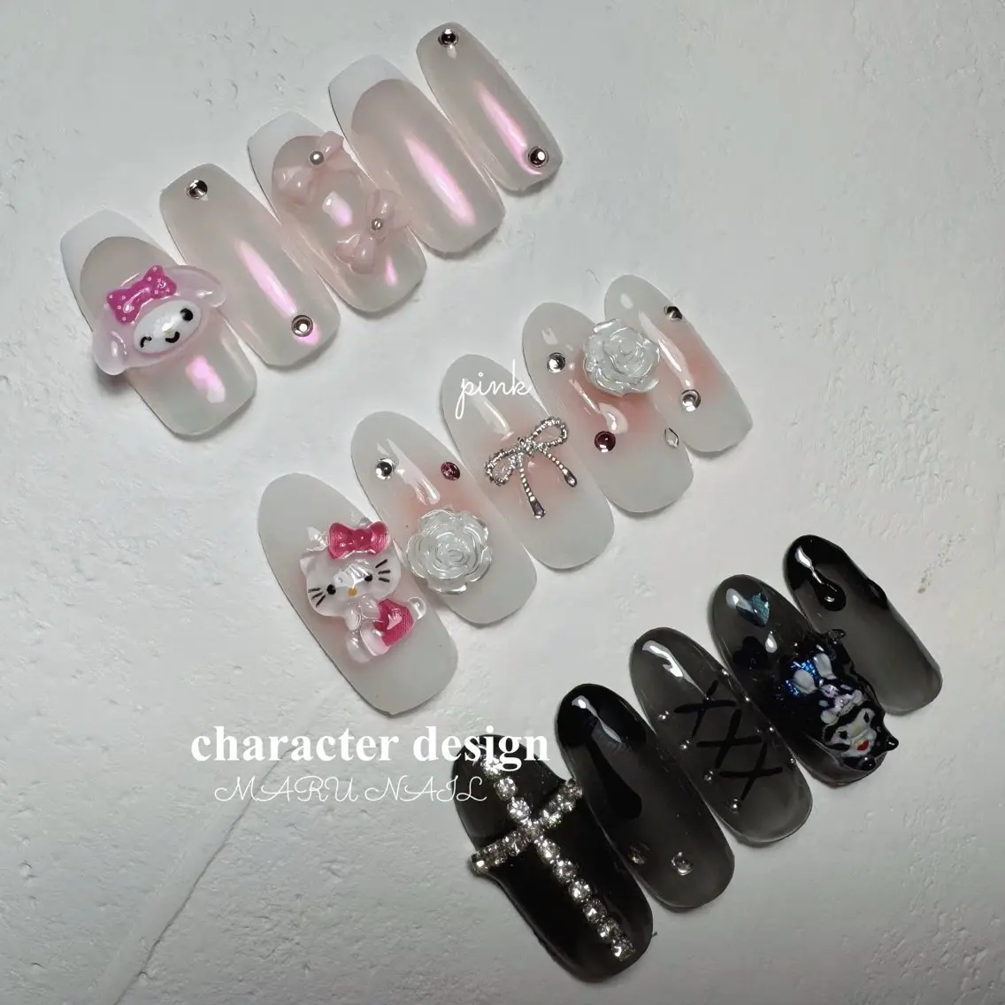 ネイル アートネイル オーロラネイル フラッシュネイル ジェルネイル 韓国ネイル ハンドネイル MARU NAIL manamiのネイルデザイン