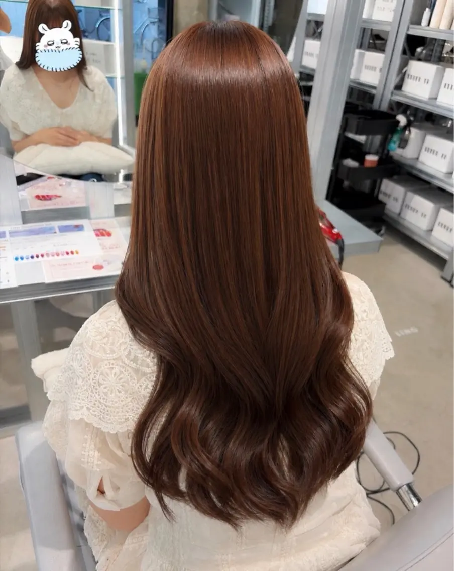 ロング カラー カット ヘアカラー トリートメント レイヤーカット🪽 Natsuki🤍のヘアスタイル