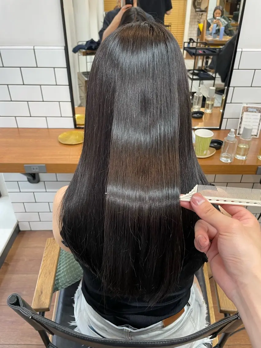 ロング カラー ヘアカラー トリートメント 弱酸性ストレート 髪質改善/小野寺のヘアスタイル