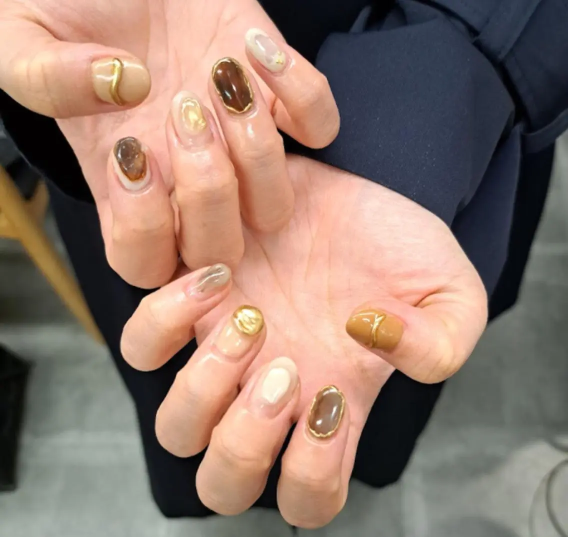 ネイル アートネイル ジェルネイル ニュアンスネイル スカルプネイル nailstudio eviz新宿店のネイルデザイン