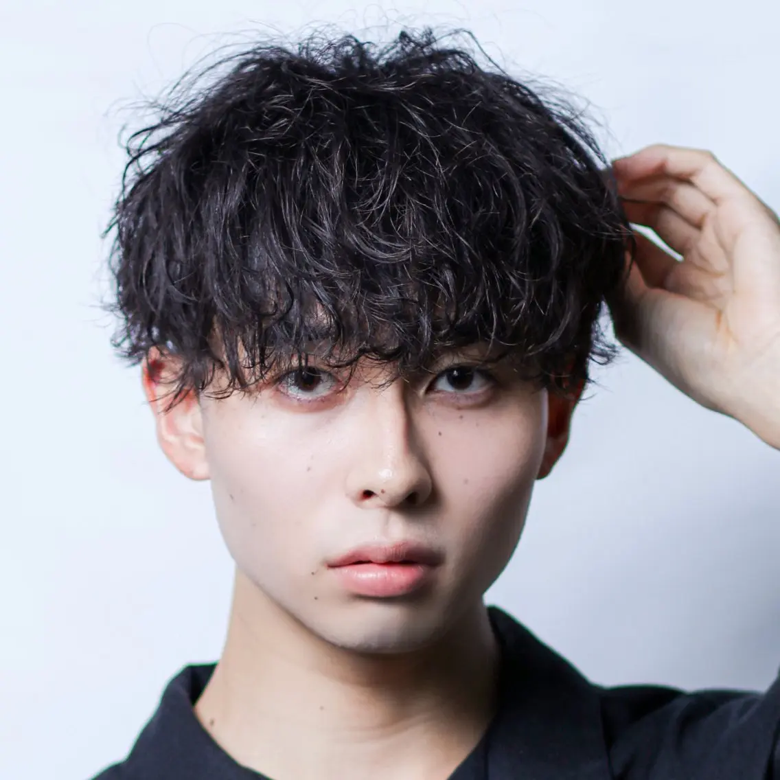 ミディアム パーマ メンズ カット パーマ ヘアセット 【メンズパーマ】 I-LANDのヘアスタイル