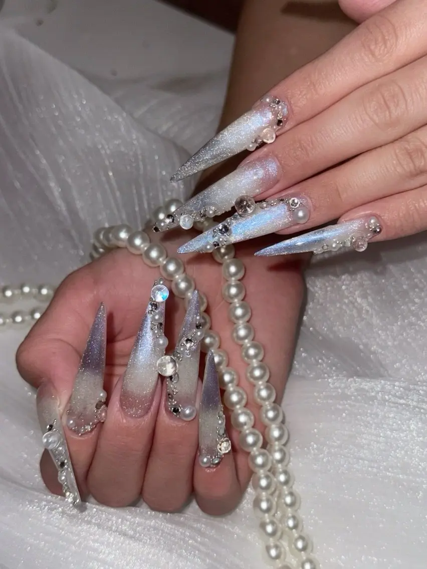 ネイル ロングネイル マグネットネイル icy nail れいあのネイルデザイン