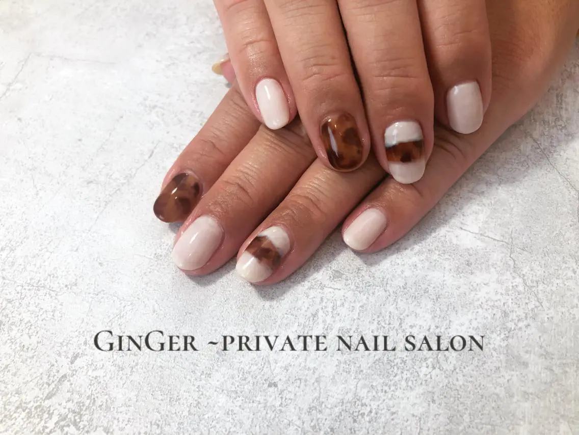 ネイル ニュアンスネイル オフィスネイル ginger nail&spaのネイルデザイン