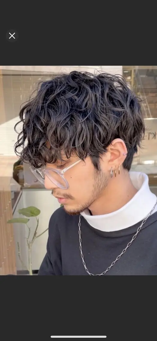 ショート パーマ 三宅 亨表のヘアスタイル