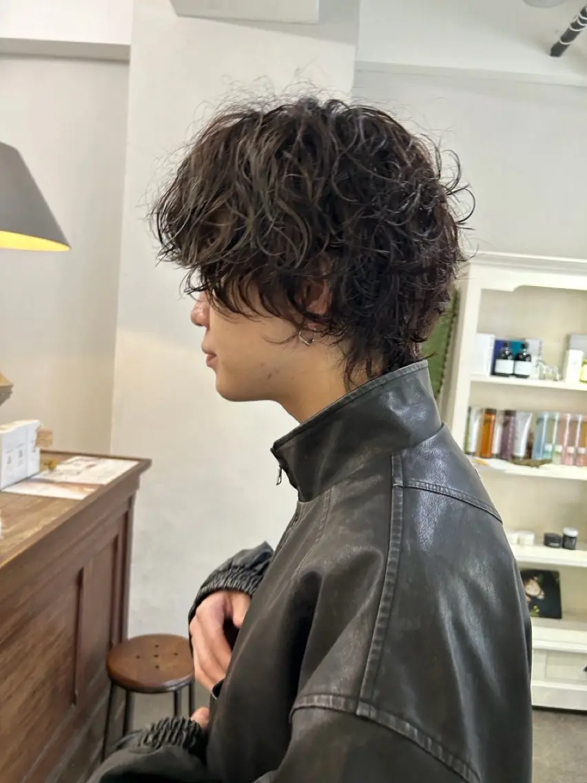 パーマ パーマ 北條 太基のヘアスタイル